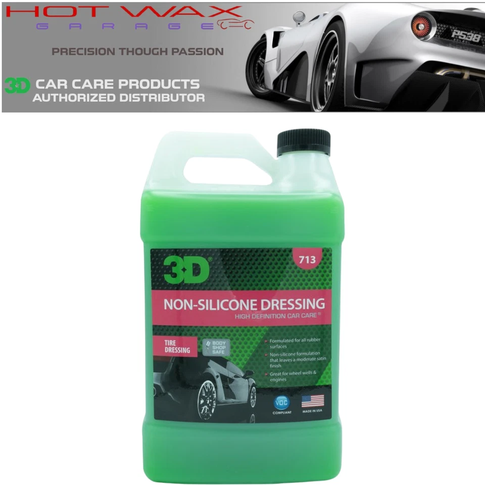 3D Non-Silicone Dressing 1 Gallon | Body Shop Safe Tire and Trim Dressing - Image 2 of 4