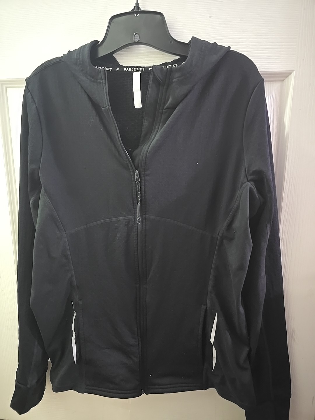 Fabletics Full Zip Athletic Running Black Hoodie … - image 2