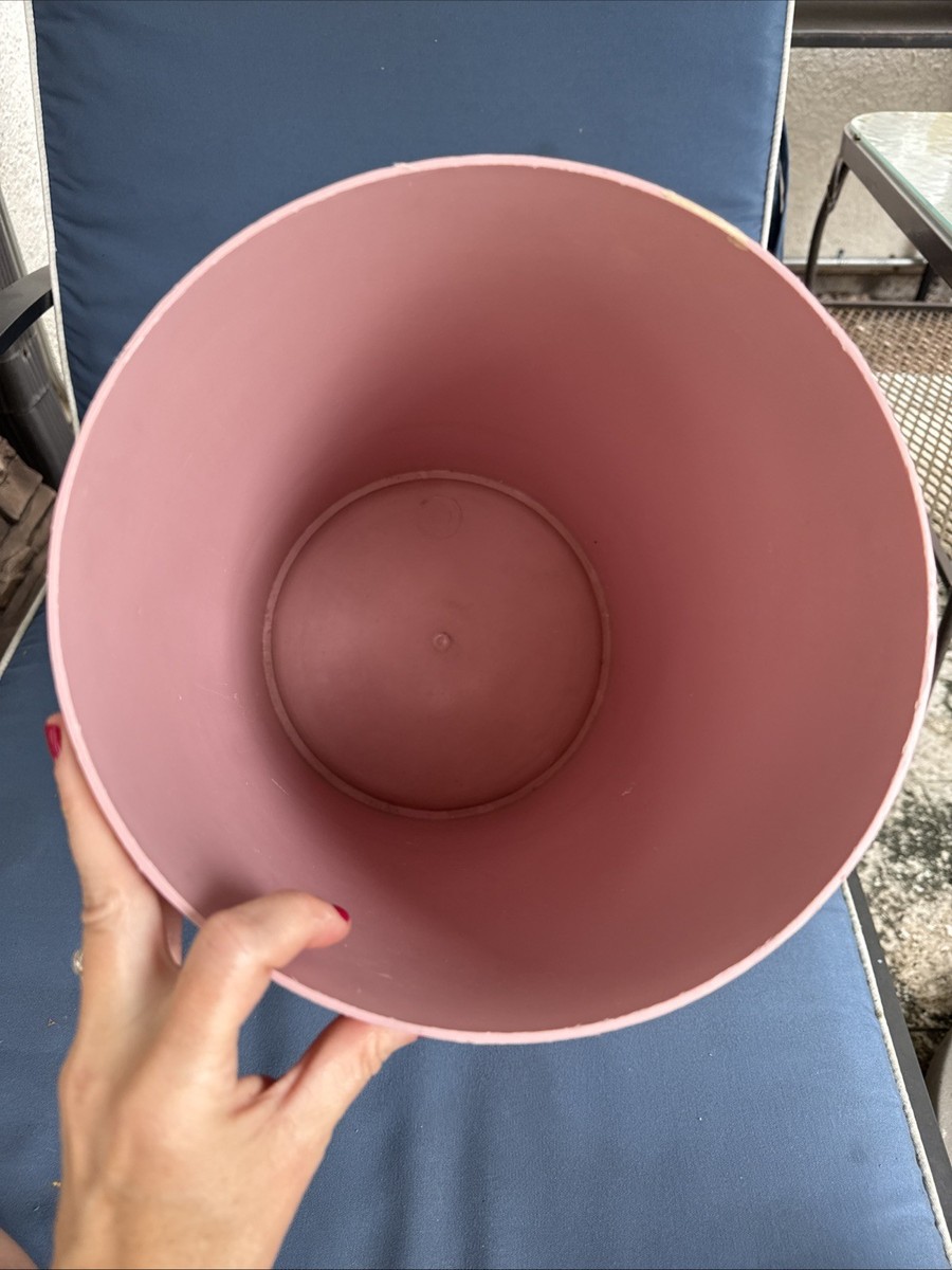 Pink Kartell Space Age Plastic Waste Basket Trash Can Paper