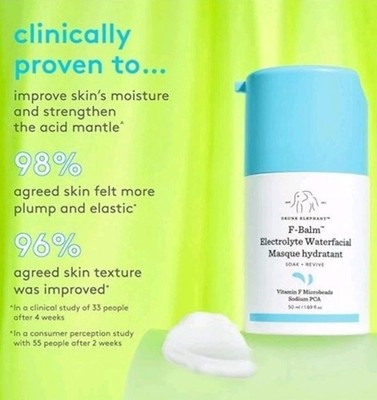 DRUNK ELEPHANT F-BALM ELECTROLYTE WATERFACIAL MASQUE HYDRATANT  50ML  NEW IN BOX