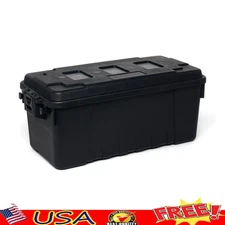 Durable Lockable Storage Trunk Portable Organizer Outdoor Gear Equipment New