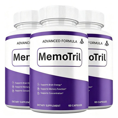 Memotril Capsules, Max Strength, Memo Tril Brain Health Supplement (3 pack)