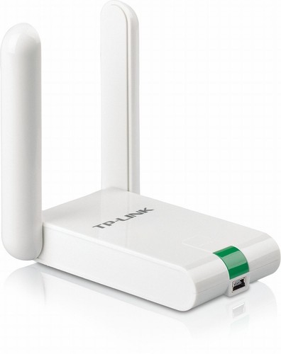 TP-LINK N300 WLAN High Gain USB Adapter 300 Mbps USB 2.0 Weiß Mini-USB NEU OVP - Afbeelding 1 van 2