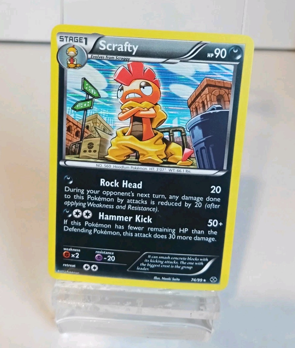 Scrafty Next Destinies 74/99 Holo Rare LP Pokemon Card