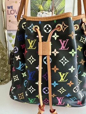 Petit Noe Louis Vuitton Shoulder Bag Multicolor Canvas Murakami