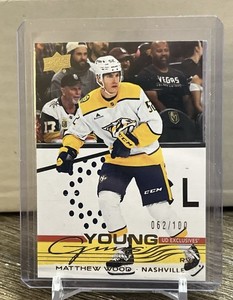 Matthew Wood EXCLUSIVES /100 SSP 2025-26 Upper Deck Series 1 Young Guns #228 RC