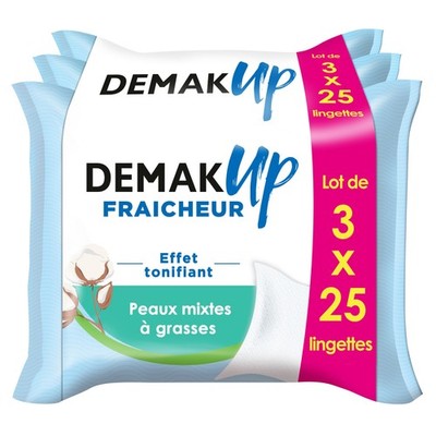 Frische Schminktücher Gesicht und Augen Mischhaut mit Fett 3x...