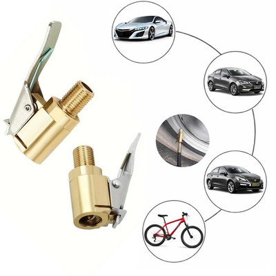 1PC Brass Tire Air Chuck Locking Clip Inflator Adapter No Leak Quick Connect Air