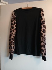 Long Sleeved Leopard Print Sleeve Top. Size M 38C. Brand New In Bag