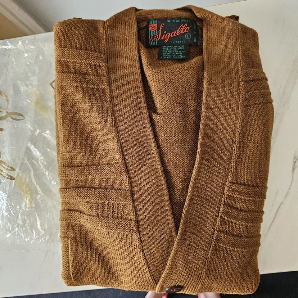 Cárdigan Suéter Sigallo Deadstock Kobain Grunge Vintage Años 70  Foto 2 de 4