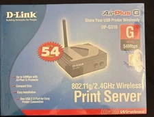 D-Link DP-G310 802.11g Wireless USB Print Server NEW in Box Sealed DP-G310
