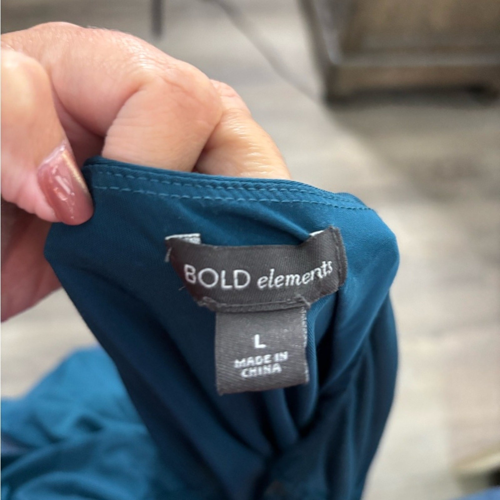 Bold Elements Teal One Shoulder Ruffle Neckline T… - image 6