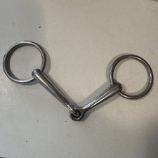 Carlyle Bague Loose Snaffle 5" (Bridon?) Embout Snaffle Bit anglais dressage excellent état