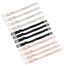 KINMINGZHU 12 Piece Women's Non-slip Elastic Bra Strap Multicoloured-12pcs