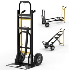 3-in-1 Convertible Hand Truck w/ 4 Rubber Wheels 1000 lbs Max Load Capacity