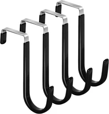 4 Pack over the Door Hooks,4.96In Hooks for Hanging Heavy Duty Door Hanger,Towel