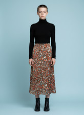 Vintage Original 70s Unworn Size 12-13 years Girls midi Skirt Brown 'Chalet'