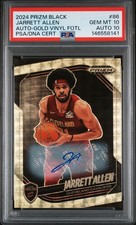 2024 PANINI PRIZM BLACK AUTO-GOLD VINYL FOTL JARRETT ALLEN 5/5 PSA 10 AUTO 10