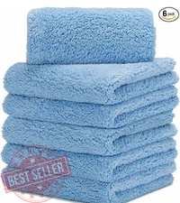 6 Pcs CarCarez Premium Microfiber Car Wash Drying Towels Professional Grade