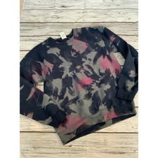 Gildan Heave Tie Dye Sweatshirt Small Navy Blue Pink Grey Crewneck Pullover