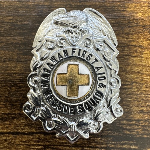 Vintage First Aid Rescue Squad Matawan NJ Obsolete Badge Pin /Badge