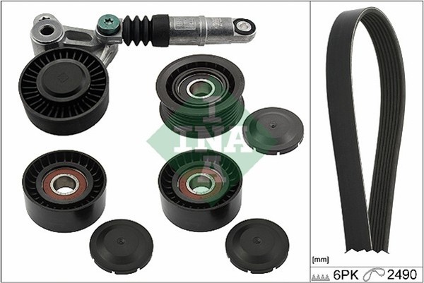 Keilrippenriemensatz Schaeffler INA 529 0209 10 FüR Audi A6 Q7 A4 A8 C6 B7 4F2-image