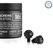 Corrosion-Resistant M6 Rack Screws with Nylon Washers - Perfect for Server Racks