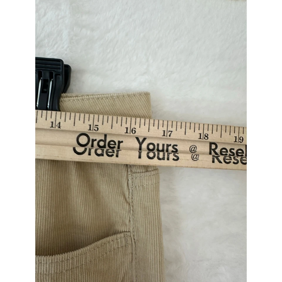 全新带标签 Wrangler 棕褐色灯芯绒裤子 14 M 牛仔裤嬉皮波西米亚 — 第 4/4 张图片