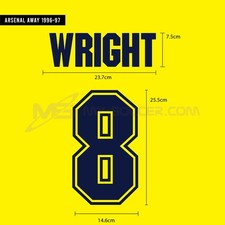 Impresión de reproducción Arsenal FC visitante 1996-97 (material de terciopelo flocado)