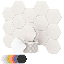 18 Pack High Density Hexagon Acoustic Panels for Wall, 12"x10"x0.4"