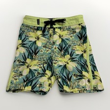 Hurley Boy's Tropical Paradise Board Shorts Size 6 Hawaiian Print Neon