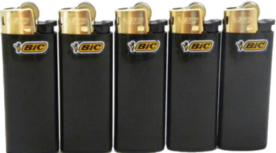 Feuerzeug Bic Mini Schwarz/Gold