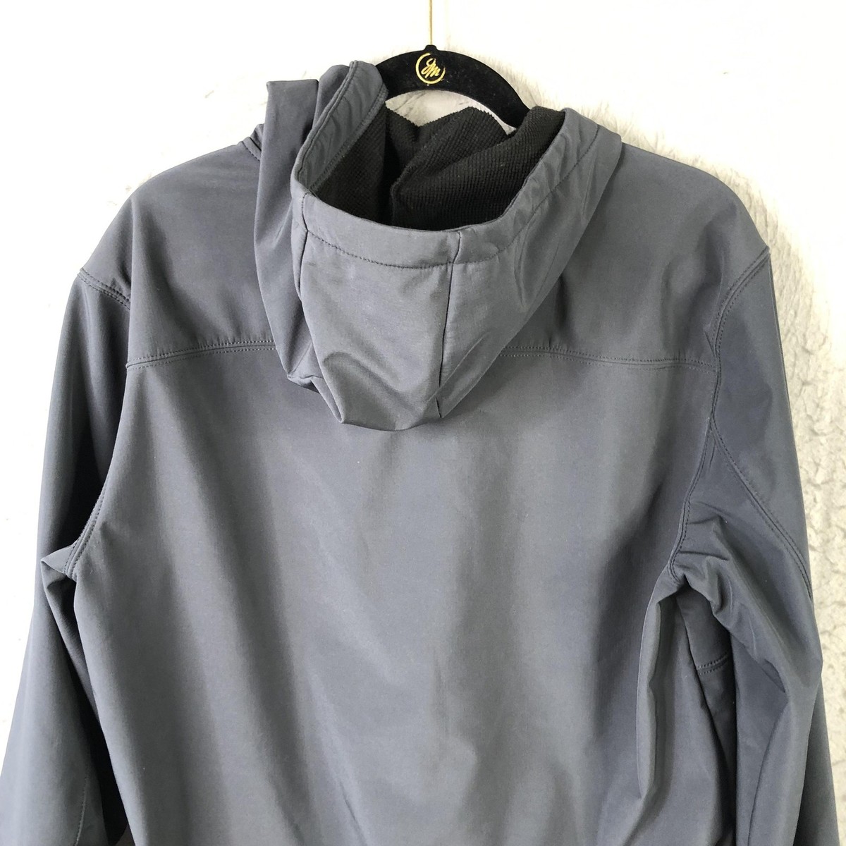 Ozark Trail Jacket Mens Medium Gray Softshell Hooded Full Zip 