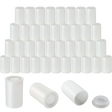 100 Pcs Plastic Film Canister Holder 35 mm Empty Camera Reel Containers Stora...