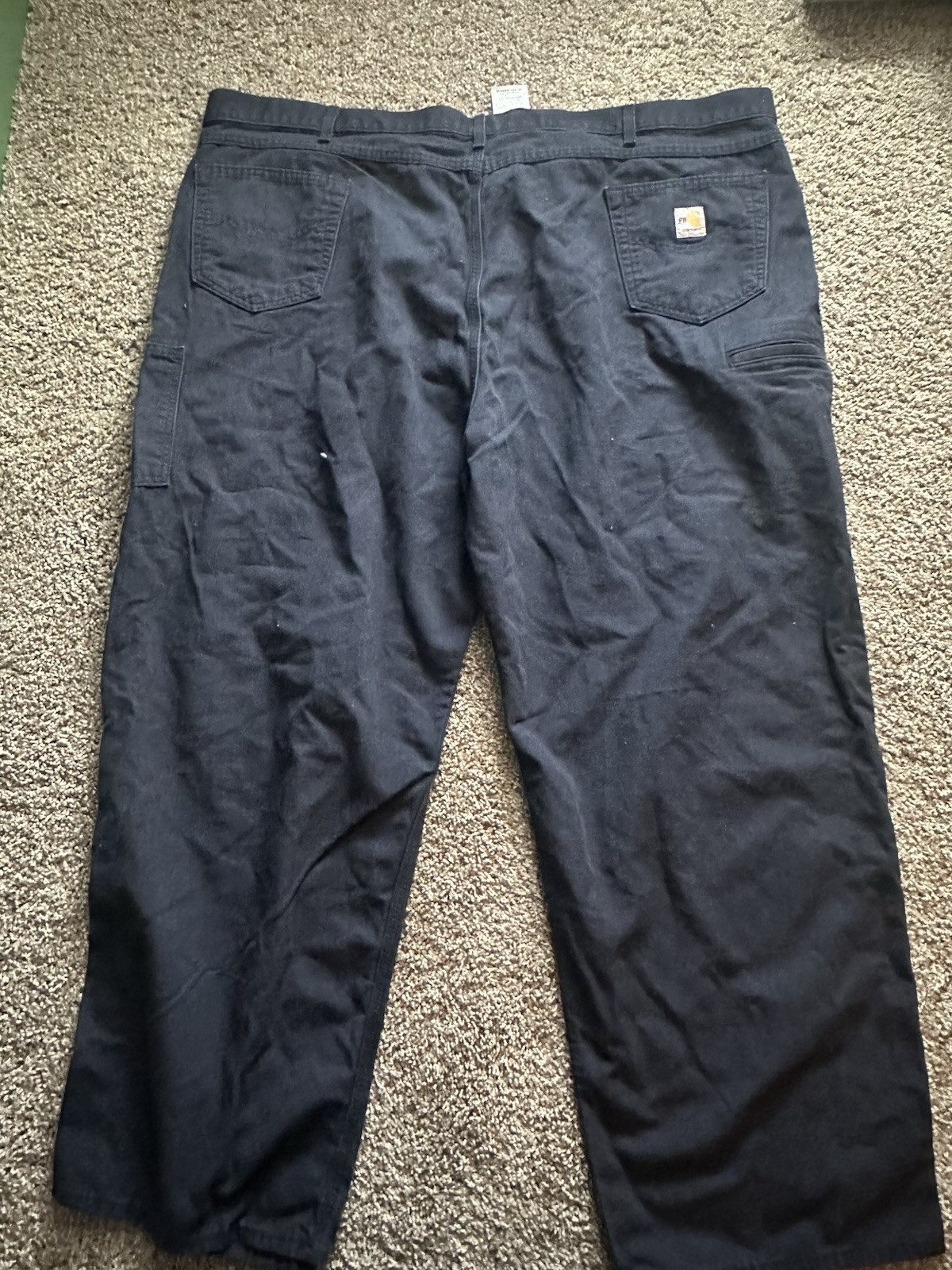 Carhartt Mens Original Fit FR Pants 50x32 Navy Blue Fire Resistant FRB159-DNY
