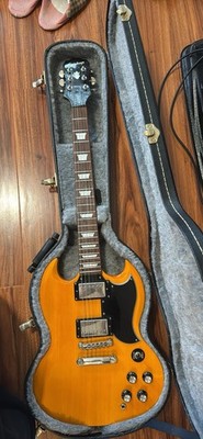 2010 Epiphone SG G-400 korina finish Yellow w/ Hard Case w/Yorkville YEC-6HSG