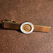Vintage  1958 Shell Oil Co Jobber 35 Year Service Award Tie Clip 3 Diamonds