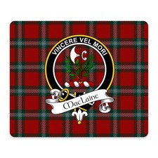 MacLaine Scottish Clan Crest Mouse Pad - Family Tartan Gift