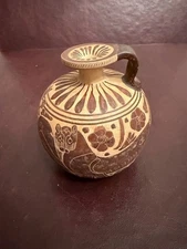 VTG Handmade Vase Amalfi 4"x4" Corinthian Aryballos Handled Jug-7th Century Copy