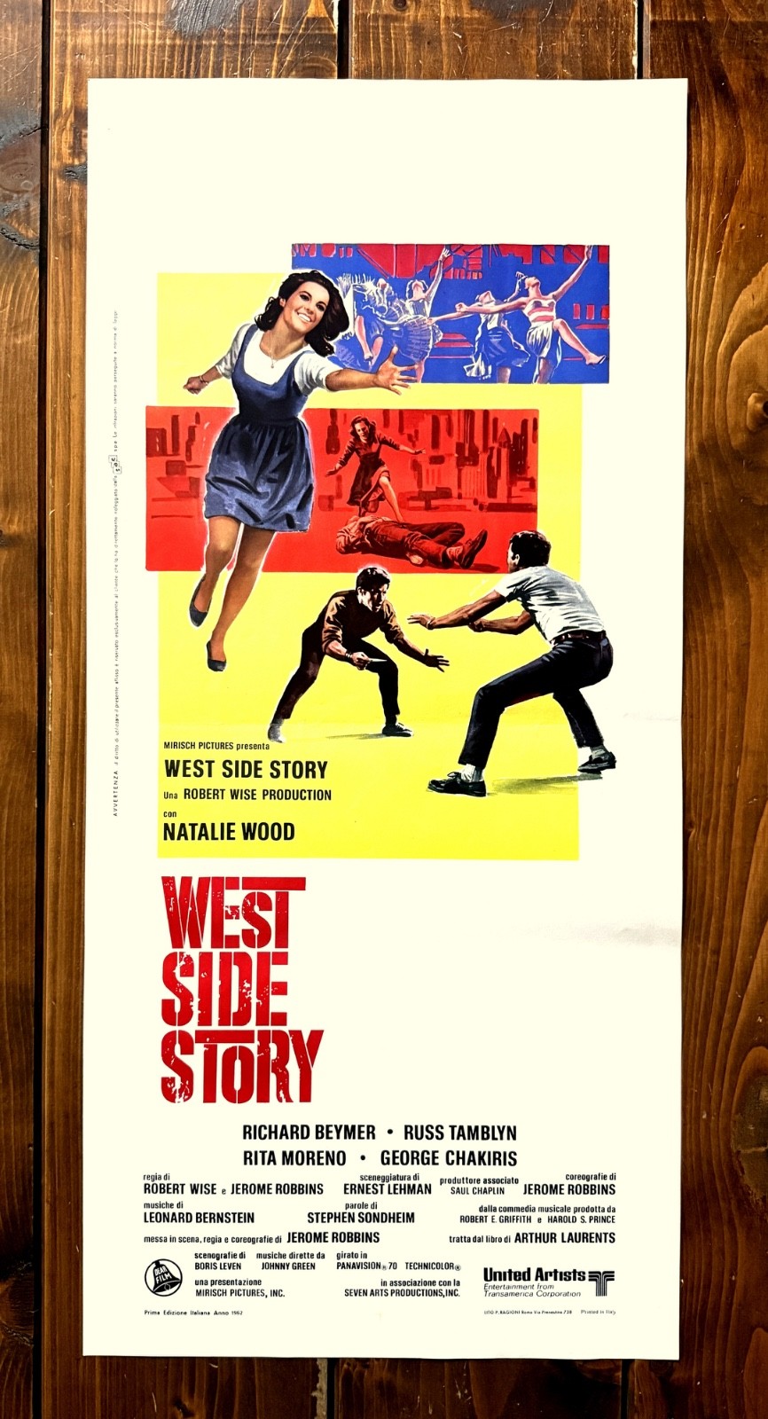 Locandina originale film West Side Story (1961) - Regia di Jerome Robbins, Robert Wise