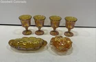 Marigold Carnival Glass 6pc Serving Piece Set