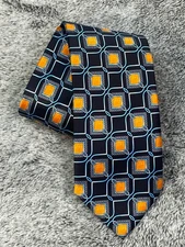 Men's Italo Ferretti Silvi Marina Luxury Silk Tie Italy  Geometric
