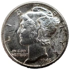 1943 Mercury Dime BU