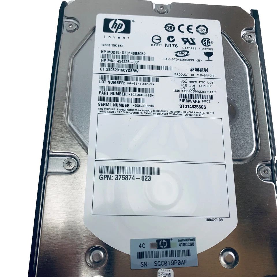 HP 454228-001 146GB 15K 3.5 DP SAS Hard Disk Drive - Image 3 of 3