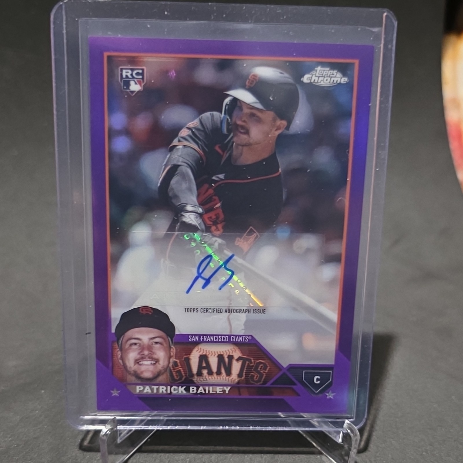 Topps 2023 Chrome Update Autographs Patrick Bailey Giants #AC-PB Purple /250