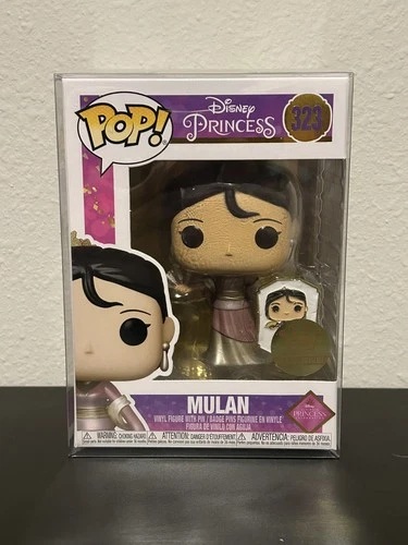 NEW! Disney Princess Funko 323 Gold Mulan with Pin Funko Shop Exclusive!