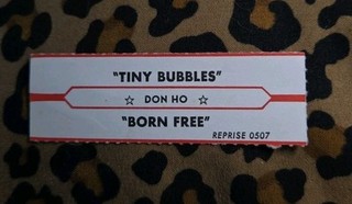 VTG Jukebox Title Strip DON HO Tiny Bubbles & Born Free Reprise Records 1966