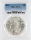 1881 Morgan Silver Dollar PCGS MS63 S$1 Philadelphia Minted No Reserve