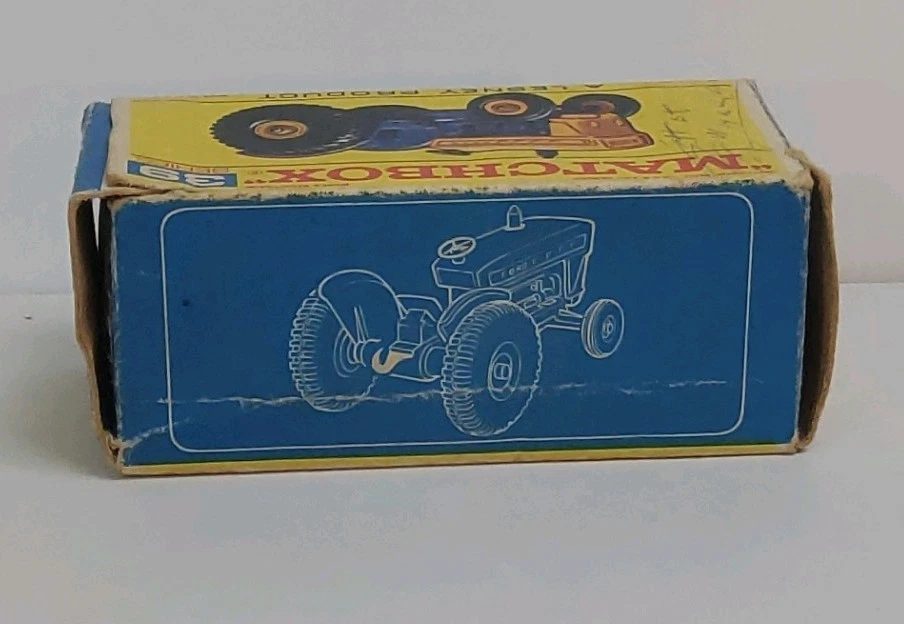 Matchbox 39 Series Ford Tractor Diecast Blue Yellow with Original Box - Image 4 of 4