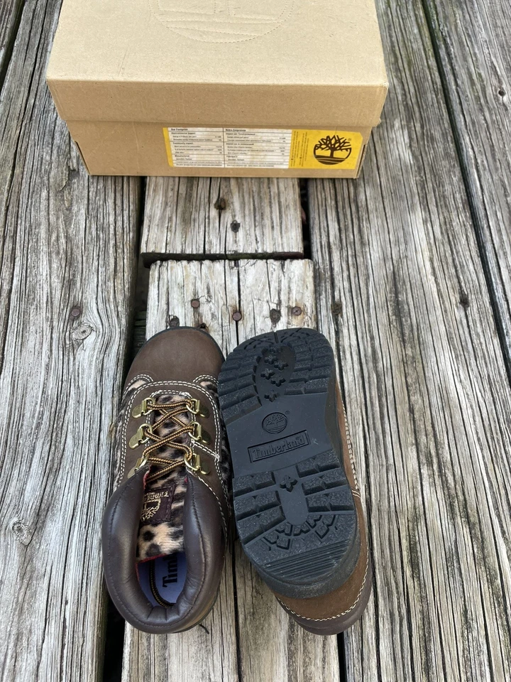 Timberland 40880 Botas de Campo Leopardo Lujo Marrón Talla Niño Talla 5 Foto 4 de 4